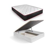 HOGAR24 ES | Pack Colchón Viscoelástico Memory Premier 20 + Canapé Madera Abatible Gran Capacidad | Color Ártico | Medida: 135x190 cm