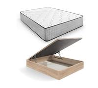 HOGAR24 ES | Pack Colchón Viscoelástico Royal Class Premium 30 + Canapé Madera Abatible Gran Capacidad | Color Roble Cambrian | Medida: 150x190 cm