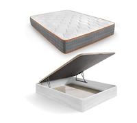 HOGAR24 ES | Pack Colchón Viscoelástico Sport Care 20 + Canapé Madera Abatible Gran Capacidad | Color Ártico | Medida: 90x190 cm