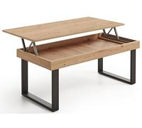 HOGAR24 ES - Roy - Mesa Centro Elevable con Almacenaje, Color Madera Roble. Medidas: 100 cm x 50 cm x 47 cm.