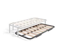 HOGAR24 ES Somier Inferior Cama Nido con 4 Patas Ruedas Plegables, 90x180 cm