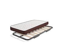 HOGAR24 ES Somier Inferior de Cama Nido, Arrastre con Ruedas + Colchón Viscobrown, 90x180 cm