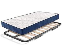 HOGAR24 ES Somier Inferior de Cama Nido, Arrastre con Ruedas + Colchón Viscorelax, 80x180 cm