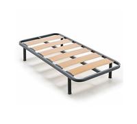 HOGAR24 ES | Somier Lama Ancha de Tubo Acerado 40x30 mm | Lamas de Madera Vaporizada | Incluye Juego de Patas de 25 cm | Medidas: 90x190 cm