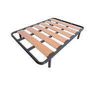 HOGAR24.es-Somier Somieres Lama Ancha Reforzada con Tacos Anti-Ruido y Patas cilíndricas, Tubo 40x30. Fabricación Nacional-150x190cm-PATAS 26CM
