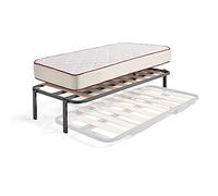 HOGAR24 ES Somier Superior de Cama Nido con 4 Patas + Colchón Viscoferta, 105x190 cm