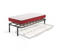 HOGAR24 ES Somier Superior de Cama Nido con 4 Patas + Colchón Viscoplus_15, 90x190 cm