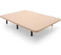 HOGAR24 ES - Style -Base Tapizada Reforzada 3D con Estructura Extra Firme, Barras de Refuerzo Internas y 6 Patas Metálicas Roscadas de 26 cm, Medidas 105x190 cm, Color Beige