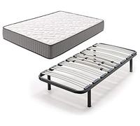 HOGAR24 ES Viscofarma 3D Colchón viscoelástico + Somier multiláminas con Patas y reguladores lumbares, 90 x 180 cm