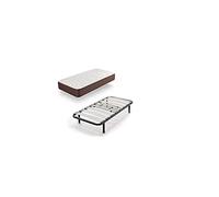 HOGAR24 ES XP25- Colchón viscoelástico + Somier Multiláminas con Patas, Medida 90x190 cm, Máxima Calidad En Descanso, Confort Y Firmeza Alta, Grosor 30 cm.
