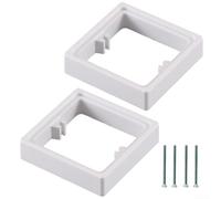 HOgardenME Paquete de 2 espaciadores de enchufe individual, espaciador cuadrado de 1 banda, espaciador de interruptor de luz de 20 mm, espaciador de placa de una sola banda con tornillos para aumentar