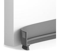 HOGARLAX® Burlete Puerta Entrada con Cepillo, Burlete Bajo Puerta Autoadhesivo, Burletes para Puertas Exterior e Interior, Aislante Térmico, Sellado contra Corrientes de Aire, 100cm Recortable (Gris)