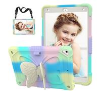 Hogenl para iPad 9th 8th 7th Generation Case for Kids Girls with Penciler para iPad 10.2 Case con soporte de mariposa Correa de hombro Cubierta prote
