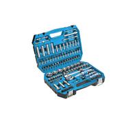 Högert Technik - Caja de Herramientas, Juego de Herramientas, Maletin Herramientas, Llaves de Vaso, Puntas y Accesorios 1/4” y 1/2”, Acero Cr-V - HT1R440, 144 Piezas