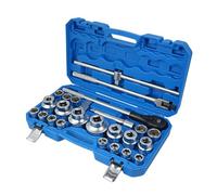 Högert Technik - Juego de herramientas de 26 piezas, 3/4" | Juego de herramientas | Carraca y accesorios y otros accesorios de 3/4'' y 1'' | Aleación de acero al cromo vanadio