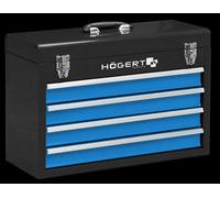 Högert Technik - Caja de Herramientas con 4 cajones con guías de Bolas - Cierre de Metal con Mango de plástico - 52cmX21.8cmX36cm