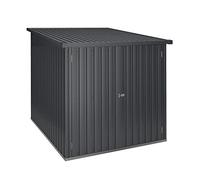 Hoggar - Armario Metálico de Bicicletas 3,2m2 Arth - Carriles Incluidos para 3 Bicis - Doble Puerta Amplia - Cierre con Pasador - Respiraderos de Ventilación - Caseta Jardín Exterior Almacenamiento