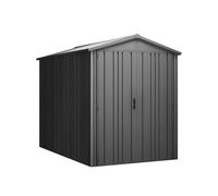 Hoggar - Caseta Jardín Exterior Pioneer Y50 - Estructura Autoportante - Doble Puerta Reforzada - Cierre con Llave Incluida - Columnas en V - Techo Robusto - Cobertizo Metálico 168x256x200cm - 4,30m2