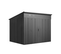 Hoggar - Caseta Jardín Exterior Pioneer Y70 - Estructura Autoportante - Doble Puerta Reforzada - Cierre con Llave Incluida - Columnas en V - Techo Robusto - Cobertizo Metálico 256x221x215cm - 5,66m2