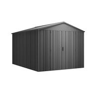 Hoggar - Caseta Jardín Exterior Pioneer Y90 - Montaje Autoportante - Doble Puerta Reforzada - Cierre con Llave Incluida - Columnas en V - Techo Robusto - Cobertizo Metálico 7,94m2