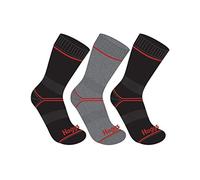 Hoggs of Fife Comfort Cotton Work Sock (Triple Pack) BlackGrey One Size Black