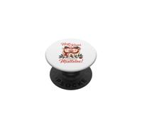 Hogs and Kisses Under The Mistletoe Funny Pig Christmas PopSockets PopGrip Adhesivo