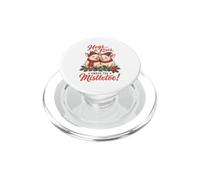 Hogs and Kisses Under The Mistletoe Funny Pig Christmas PopSockets PopGrip para MagSafe