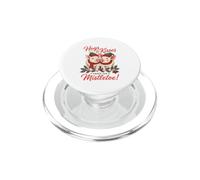 Hogs and Kisses Under The Mistletoe Funny Pig Christmas PopSockets PopGrip para MagSafe