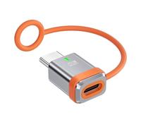 hogtnd Adaptador de conversión de función completa tipo C para alimentación de 240 W y transferencia de 80 Gbps de video de 8 K a 60 Hz con cuerda de cordón de transferencia de datos de velocidad