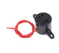 hogtnd Altavoz de sirena negra para el hogar al aire libre, CA 220 V, alarma electrónica permanente, alarma de pitido impermeable para el hogar, escuela, hospital