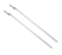 hogtnd Barra de cortina transparente de 17 pulgadas con gancho universal, 2 varitas para abrir y cerrar, barra de cortina invisible