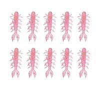 hogtnd Cebos Artificiales Señuelos flotantes en Forma de camarón Acción de Movimiento Natural para Condiciones del Agua Accesorios de Aparejos de Pesca Cebos de Pesca de camarones realistas