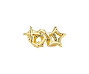 hogtnd Forma de estrella hueca dientes de cobre joyería dental para fiestas cosplay adultos moda hip hop colmillos forma de estrella hueca cobre joyería del cuerpo Cosplay accesorios adecuados para