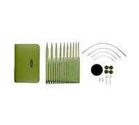 hogtnd Juego de 10 pares de agujas de tejer circulares intercambiables de 2,2 mm a 5,0 mm de aluminio para suéter y calcetín con funda