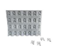 hogtnd Molde de silicona flexible para banderas de letras, colgante de llavero, textura de silicona para trabajos de yeso y decoración del hogar, forma de bandera de letras creativas