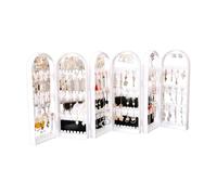 hogtnd Organizador de pendientes para joyería y uso doméstico con soporte vertical de diseño que ahorra espacio