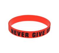 hogtnd Pulsera de silicona con mensaje inspirador «Never Gives Up», pulsera de colores a la moda para regalo, One Size, como se describe, como se describe