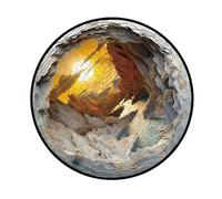 hogtnd Puzle artístico 3D para adultos y adolescentes, juego mental relajante y elegante pieza de exposición, cueva de madera con varios patrones