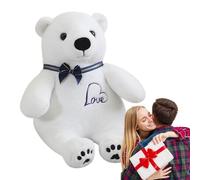 Hogvinnatil Animal de Peluche de oso Polar, Oso de Peluche Polar - Pluxies de oso | Peluches de Animales Polares Blancos Llevan Un para Adultos para Cumpleaños