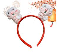 Hogvinnatil Año de la diadema de serpiente, diadema animal de peluche | Casco de serpientes de dibujos animados - Sombreros de peluche, suministros de fiesta de año nuevo chinos para mujeres y niñas