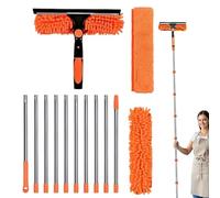 Hogvinnatil Aspersor Telescópico,Microfibra de gran alcance para telaraña - Suministros de limpieza multifunción ergonómicos para estantes de ventanas y paredes