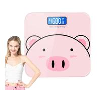 Hogvinnatil Básculas digitales, básculas de peso corporal - Báscula personal digital Báscula personal inteligente - Báscula automática de dibujos animados con carga USB para mujer