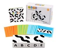 Hogvinnatil Bloque de construcción Giratorio, de Bloque rotativo - Funny Interactive Puzzle Board,Juego de Cerebro, Juguete de Aprendizaje de acción para Les, Uso en el hogar, Chicas