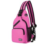 Hogvinnatil Bolso en el pecho mochila mujer hombre Sling Bag mochila con orificio para auriculares Sling bolso de hombro Casual Daypack con correa para el hombro para deportes al aire libre viajes