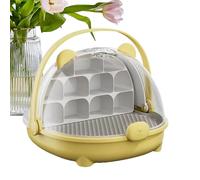 Hogvinnatil Caja de alimentación para reptiles, contenedor de cultivo de reptiles, contenedor de transporte transparente portátil con asa, observa hábitat para jaula de animales domésticos para