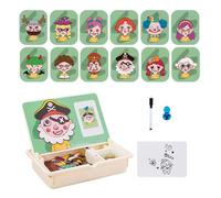 Hogvinnatil Caja de magnética - Juego de asociación para niños pequeños, Actividades domésticas y Juegos de Viaje con Funda para niños a Partir de 3 años | para casa, guardería y Escuela