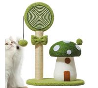Hogvinnatil Cat raspando el hongo, el marco de escalada de gatos de champiñones - Scratch Post Indoor Cute Cat Tree Tower | Pictos de rascado de estables Junta de sisal para sala de estudio dormitorio