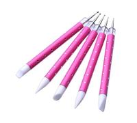 Hogvinnatil Cepillos de pelo de uñas, pincel de talla de uñas - Detalle de dibujo de doble cabeza Pen 5x - Kit de manicura interior