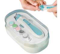 Hogvinnatil Clippers de uñas eléctricos, Clipper de uñas automático | Molinillo de uñas de bebé - Kit de amortiguación de buffer de recorte con luz antipijar LED Anti-PiCh Battery Filence Manicure