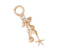 Hogvinnatil Colgante llavero decorativo - Llavero de metal con luna y estrella, colgante decorativo, colgante romántico para mujeres y niñas, bolso de hombro, mochila de viaje a la playa,